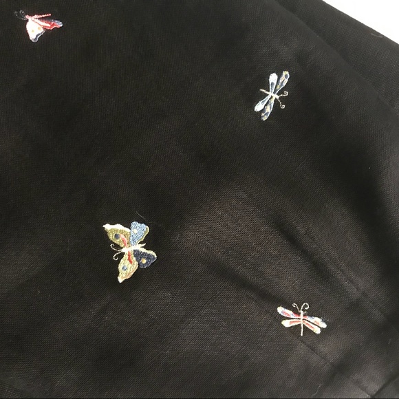 Talbots Irish Linen Embroidered Pants - Picture 4 of 4